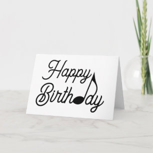 Happy Birthday Music Note Card
