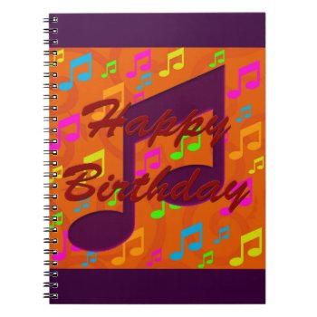Happy Birthday - Music Notebook by usadesignstore at Zazzle