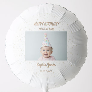Happy Birthday, My Baby - Custom Photo/ Name/DOB Balloon