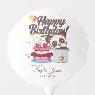 Happy Birthday, My Baby - Custom Photo/ Name/DOB Balloon