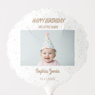Happy Birthday, My Baby - Custom Photo/ Name/DOB Balloon