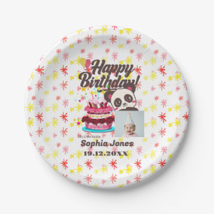 Happy Birthday, My Baby - Custom Photo/ Name/DOB Paper Plates