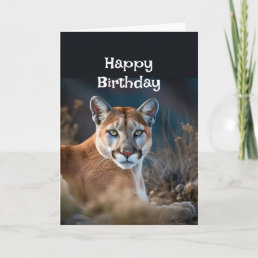  Happy Birthday My Beautiful Cougar Animal Fun Card