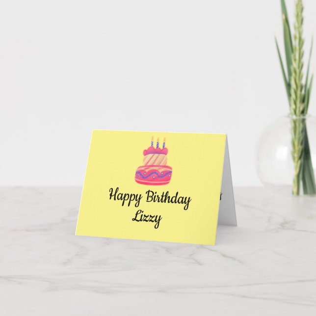 Happy Birthday my best friend Thank You Card (Front)