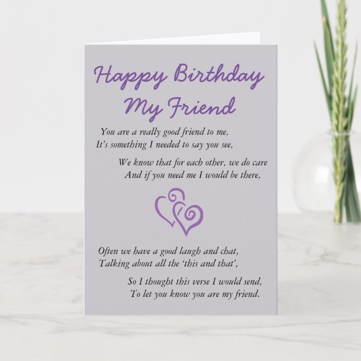 Happy Birthday My Friend Card | Zazzle.com