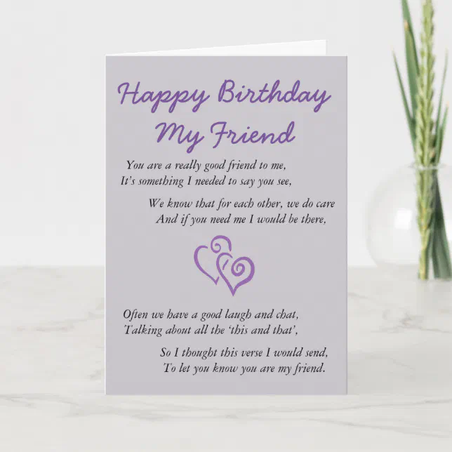 Happy Birthday My Friend Card | Zazzle