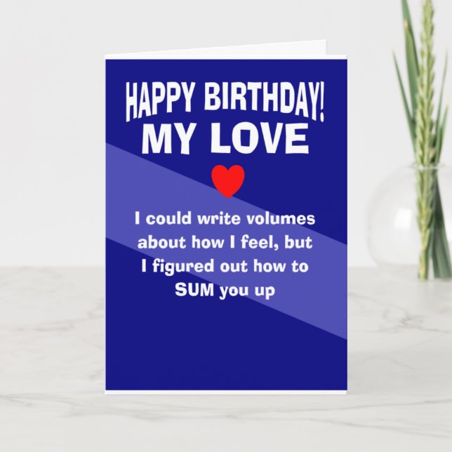 Happy birthday my love card (Front)
