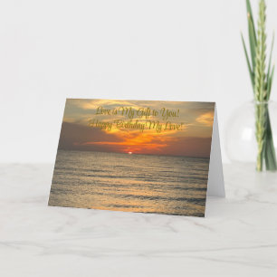 Happy Birthday, My Love! Folded Greeting Card