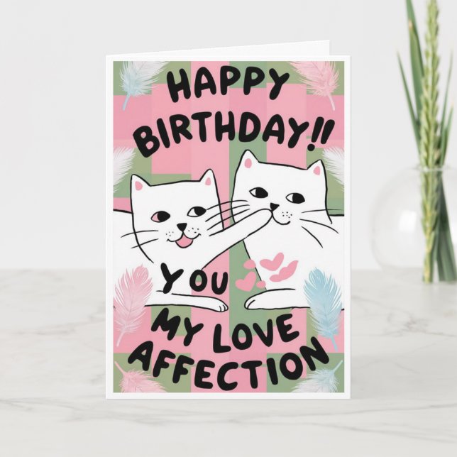 Happy Birthday, My Love Heartfelt Affection Birth Thank You Card (Front)