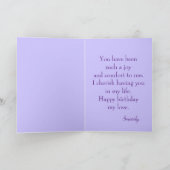 Happy birthday my love lavender floral for her holiday card | Zazzle