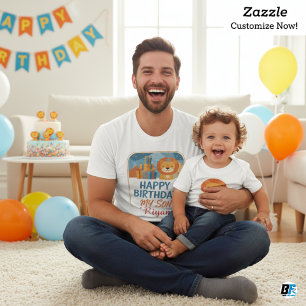 Happy Birthday My Son Riyan Lion T-Shirt