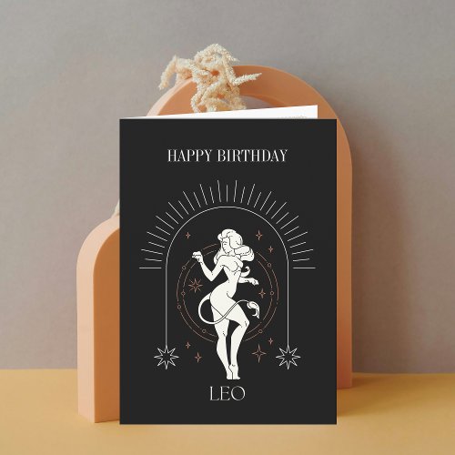 Happy Birthday Mystic Leo Zodiac Horoscope Card