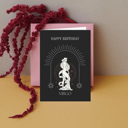 Happy Birthday Mystic Virgo Zodiac Horoscope Card