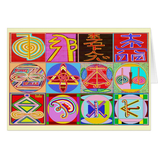Happy Birthday n Reiki Healing Cards (Front Horizontal)