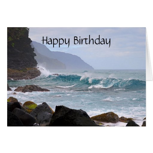 Happy Birthday, Na Pali Coast on Kauai Card | Zazzle