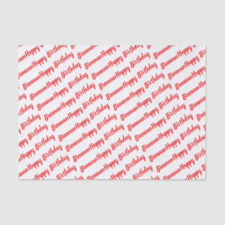 Happy Birthday NAME Custom Tissue Paper