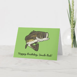 Bass Fishing Birthday Cards | Zazzle