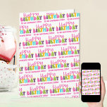 Happy Birthday Name or Relation Colorful Candles Card<br><div class="desc">Happy Birthday card to personalize for anyone! The design has colorful candles lettered in cute and whimsical, groovy retro typography in pink, purple, lime green, turquoise blue and yellow. The front and back say Happy Birthday to an awesome sister (you can edit "to an awesome sister") and you can also...</div>