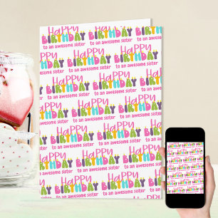 Happy Birthday Name or Relation Colorful Candles Card
