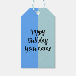Happy Birthday Name Template Gift Tags
