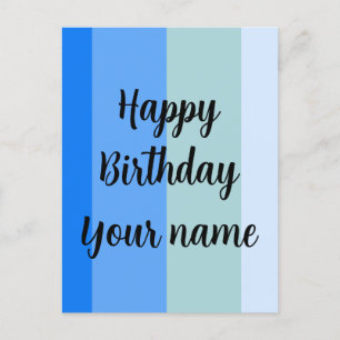 Happy Birthday Name Template Postcard