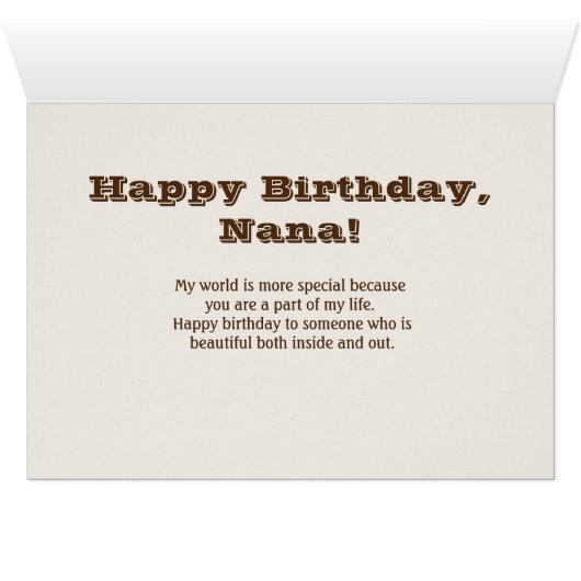 Happy Birthday Nana Bright Pink Cactus Bloom Photo (Inside Horizontal (Bottom))