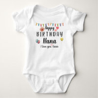 Happy Birthday Nana Cute Custom Personalized Name