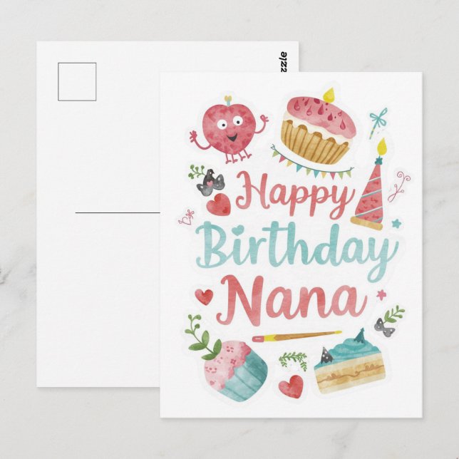Happy Birthday Nana  Postcard (Front/Back)
