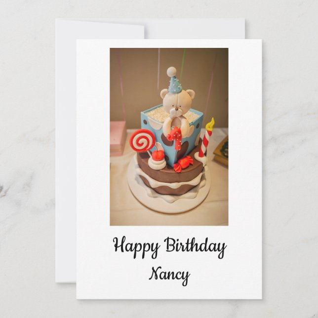 Happy birthday Nancy Holiday Card (Front)