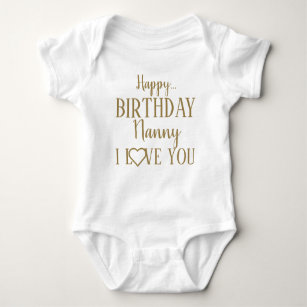 Happy birthday best sale nanny baby grow