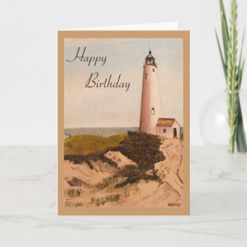 Happy Birthday Nantucket Lighthouse Greeting Card