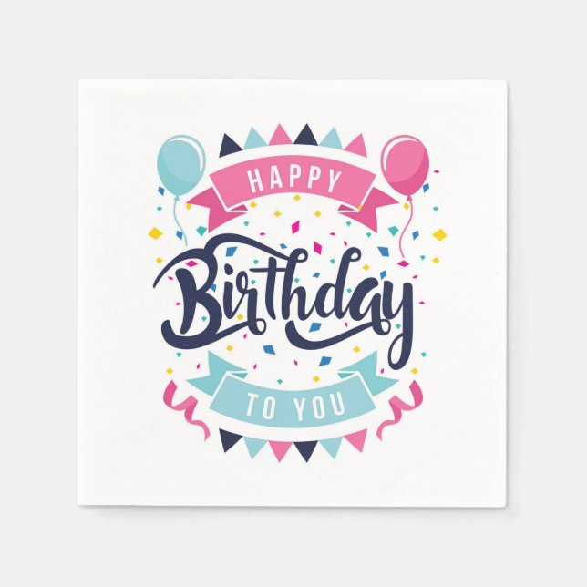 Happy Birthday Napkins (Front)