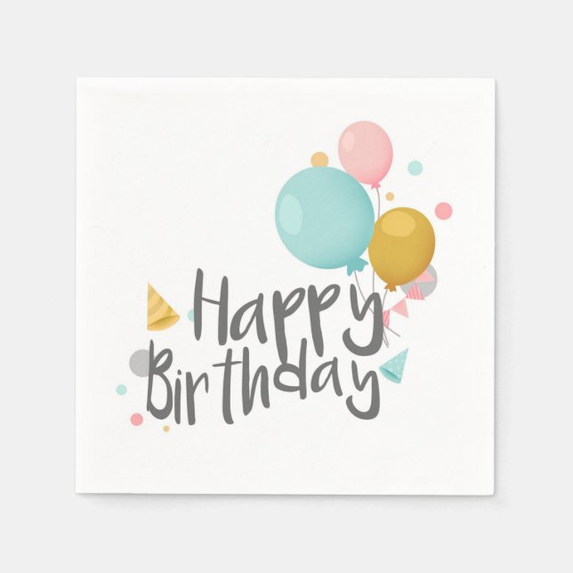 Happy Birthday Napkins (Front)