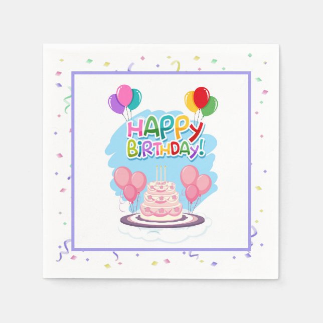 Happy Birthday Napkins (Front)