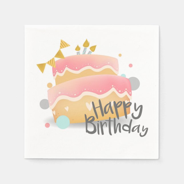 Happy Birthday Napkins (Front)