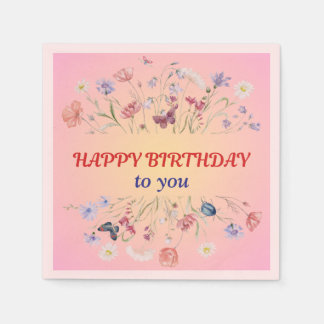 Happy birthday  napkins