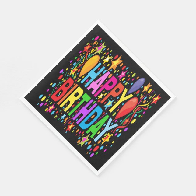 HAPPY BIRTHDAY  NAPKINS (Corner)