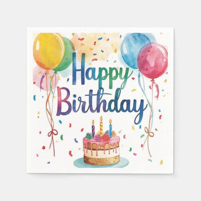 Happy Birthday Napkins (Front)