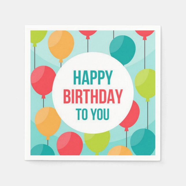Happy Birthday Napkins (Front)