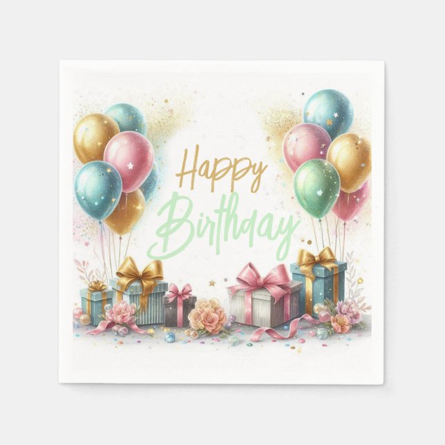 Happy Birthday Napkins (Front)