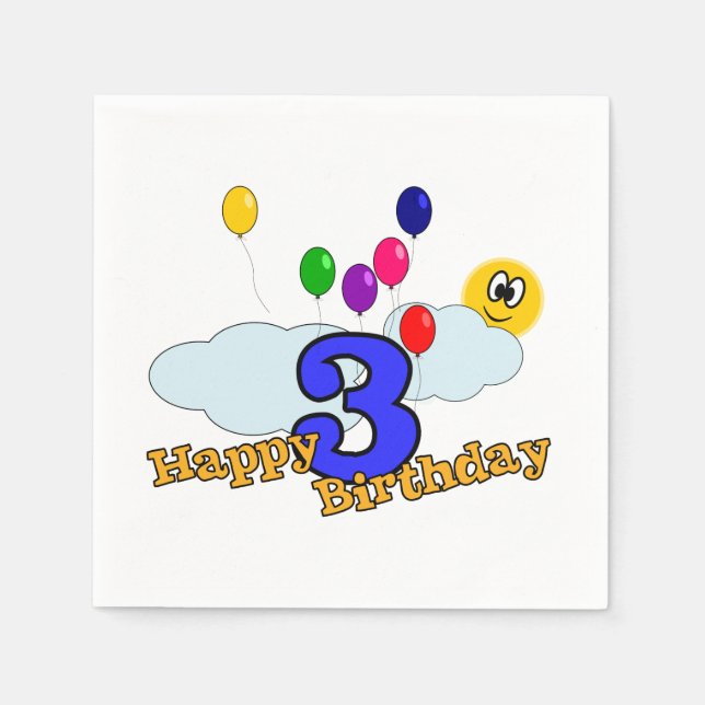 Happy Birthday Napkins (Front)