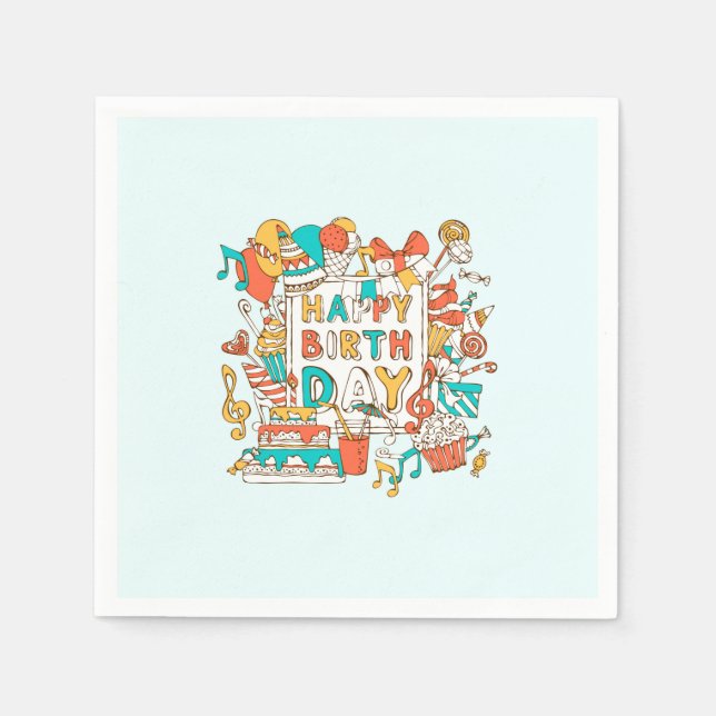 HAPPY BIRTHDAY NAPKINS (Front)