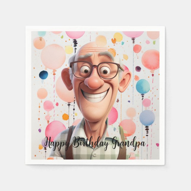 Happy Birthday  Napkins (Front)