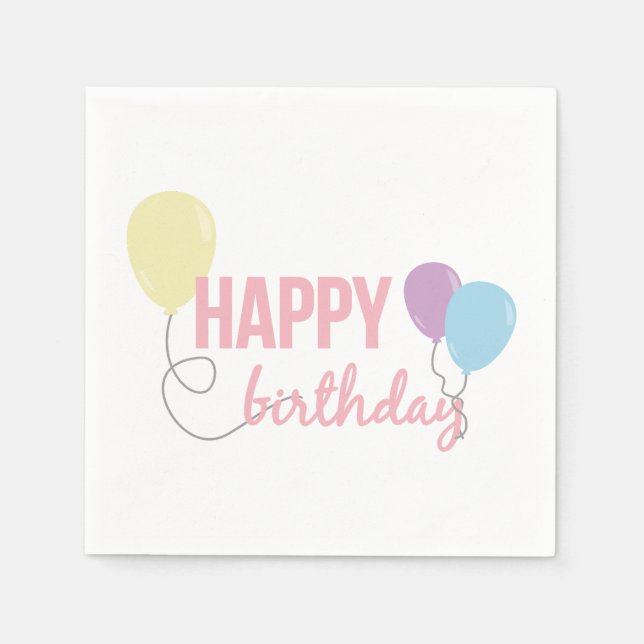 Happy Birthday Napkins (Front)