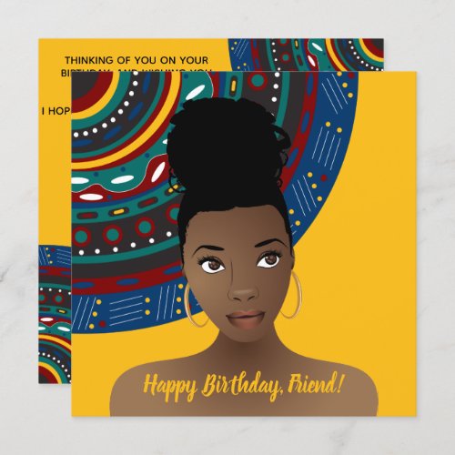 Happy Birthday  Natural Beauty Tribal Inspired Card