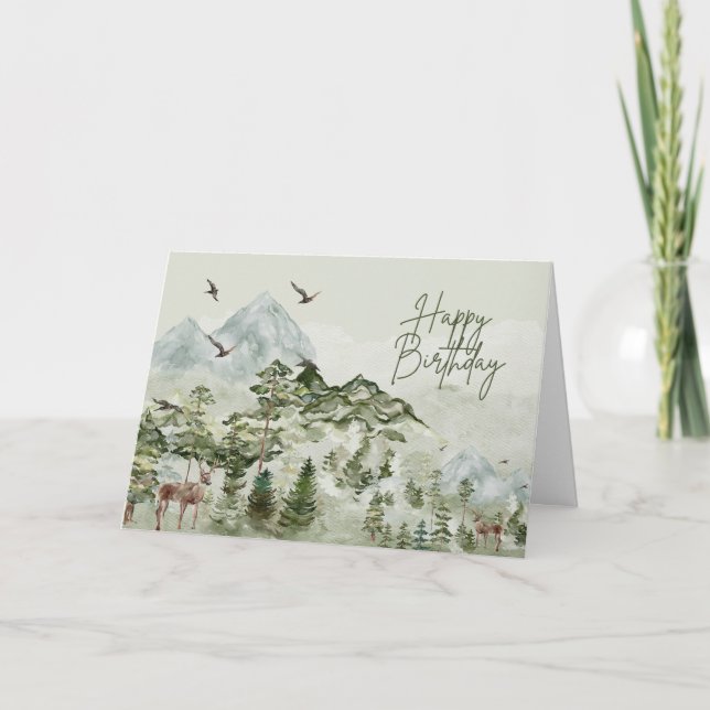 Happy Birthday Nature and Outdoors Lover  Card (Front)