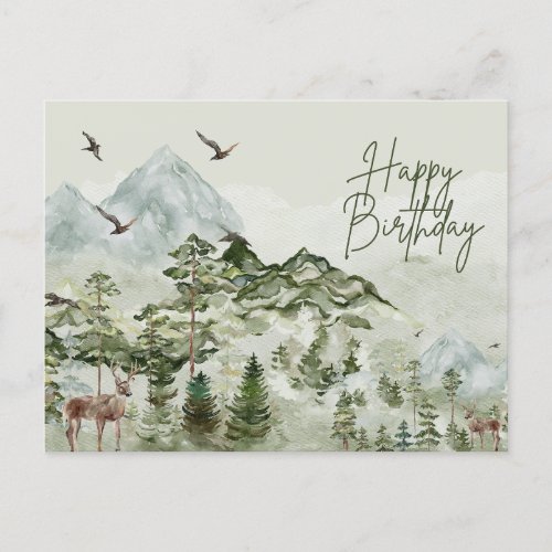 Happy Birthday Nature and Outdoors Lover  Postcard