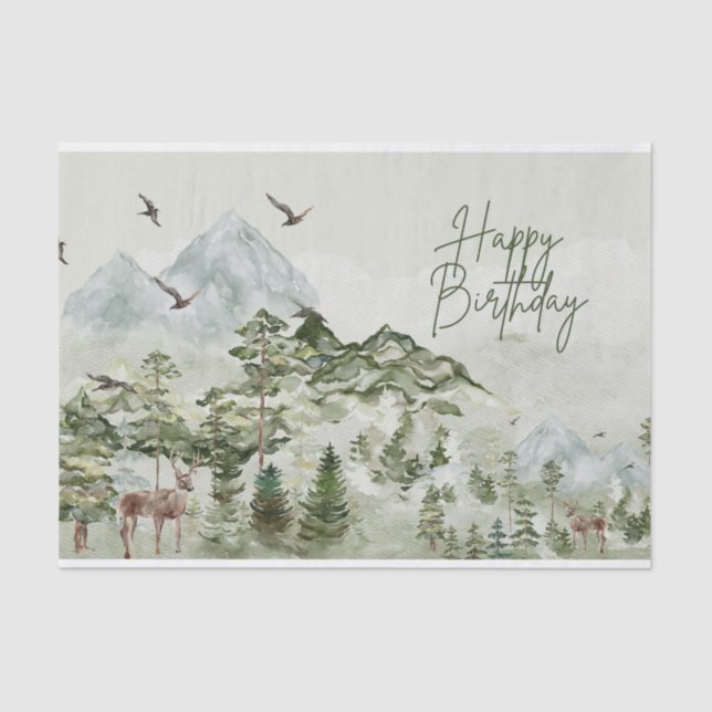 Happy Birthday Nature and Outdoors Lover  Tissue Paper (Front)
