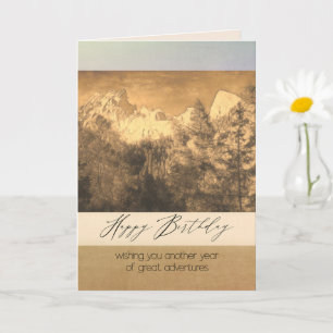Happy Birthday nature outdoors adventure theme Card