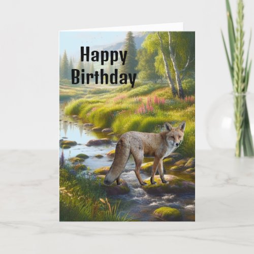 Happy Birthday Nature Wildlife Mens Card